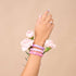 Lavande et Blanc | Argent | Bracelet Verre Double Sirène